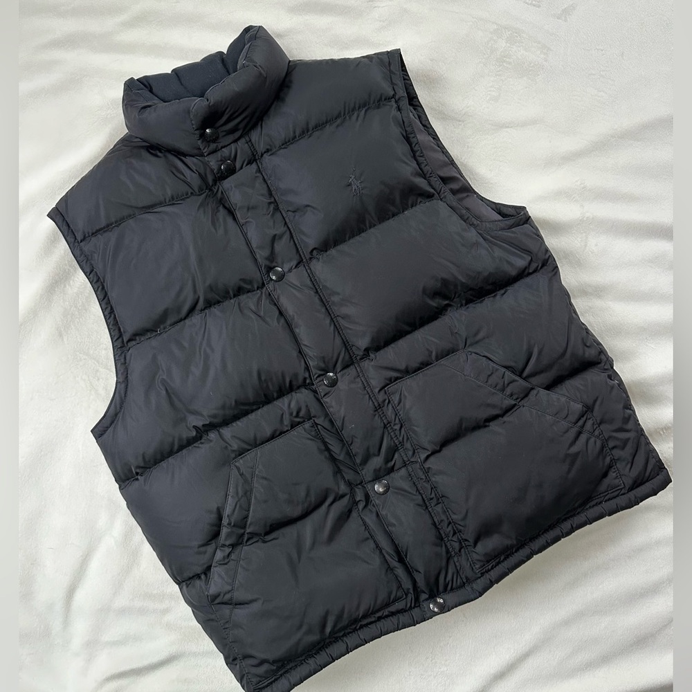 Ralph Lauren Men’s Large Puffer Vest Black - Picture 1 of 14